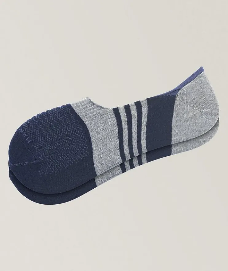 Herringbone Invisible Touch Cotton-Blend Socks