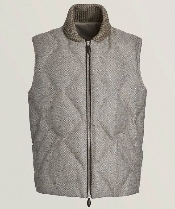 Herringbone Quilted Puffer Vest