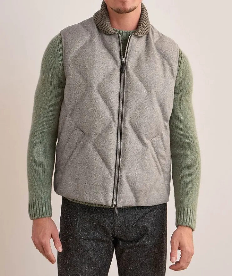 Herringbone Quilted Puffer Vest