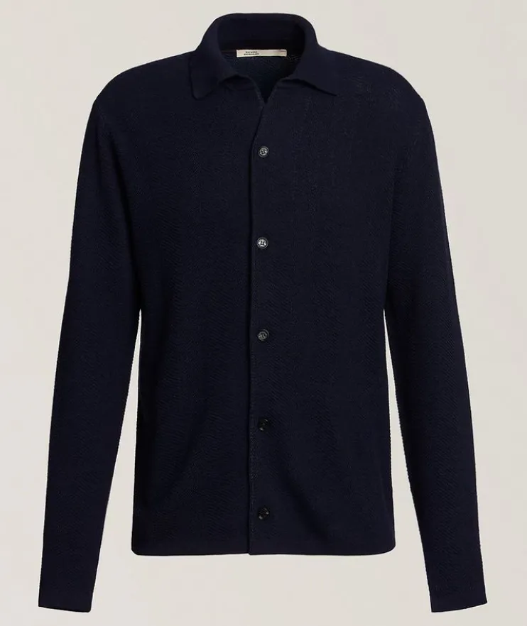 Herringbone Virgin Wool-Blend Overshirt