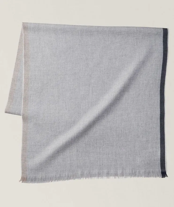 Herringbone Wool-Cashmere Scarf