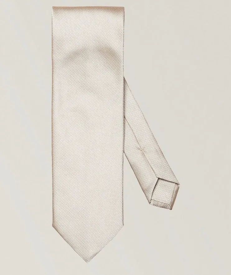 Herringbone Woven Silk Tie