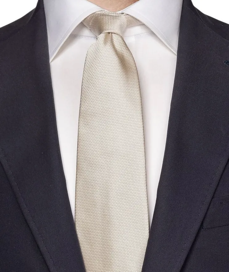Herringbone Woven Silk Tie