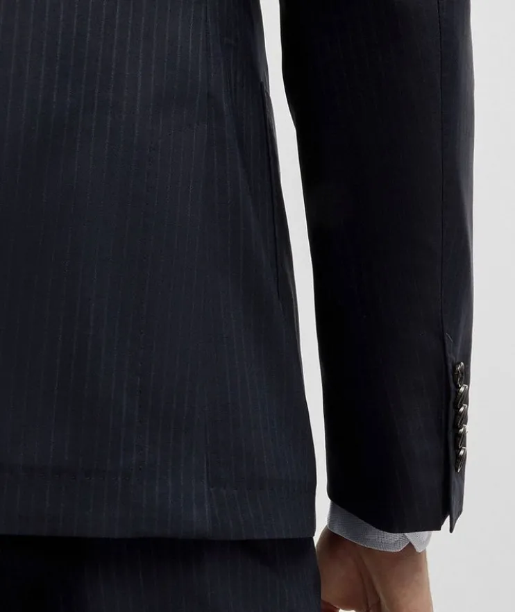 Heston Vertical Stripe Stretch-Wool Suit