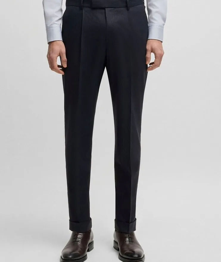 Heston Vertical Stripe Stretch-Wool Suit