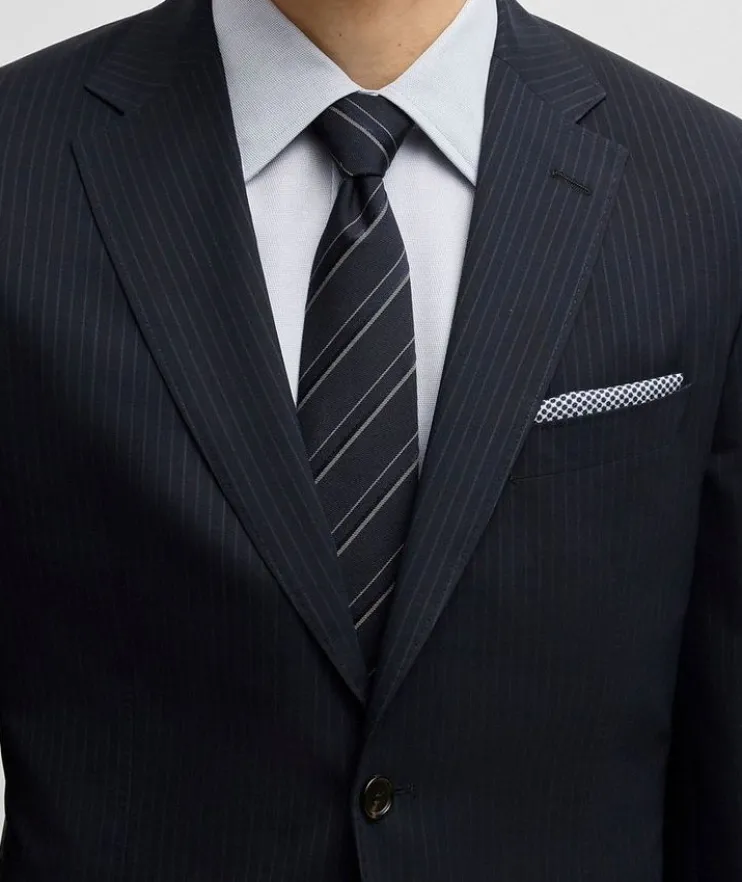 Heston Vertical Stripe Stretch-Wool Suit