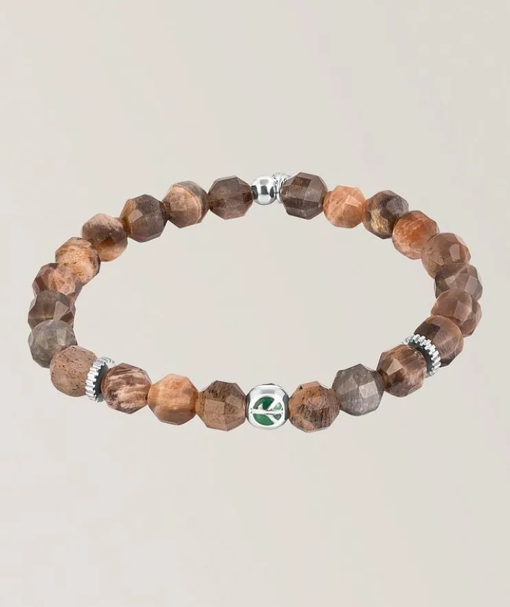 Hexade Peace Moonstone Bead Bracelet