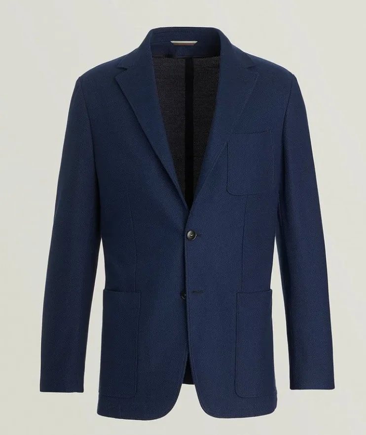 Honeycomb Jersey Knit Sport Jacket