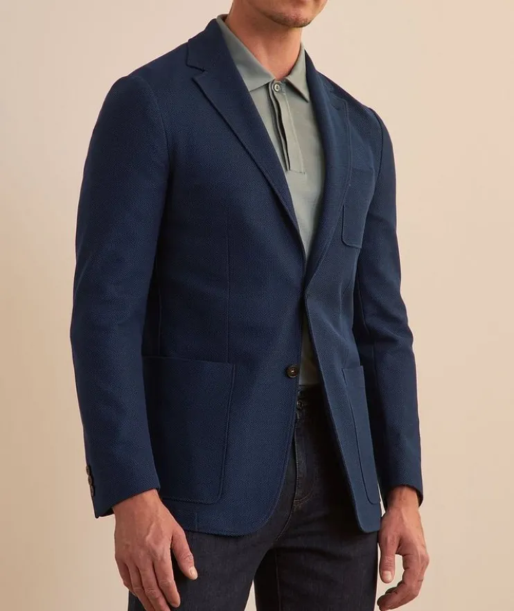 Honeycomb Jersey Knit Sport Jacket