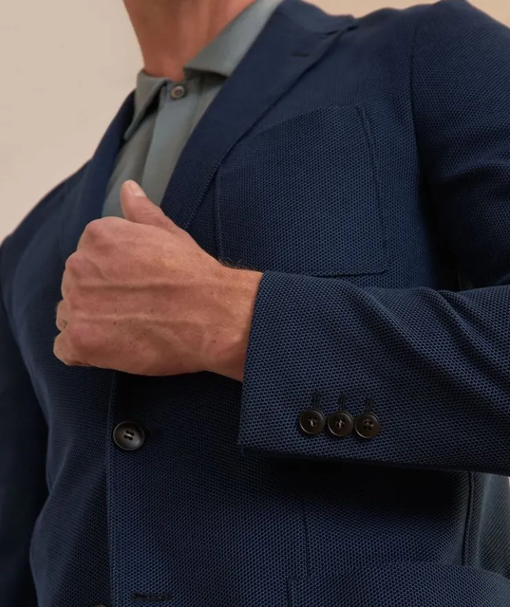 Honeycomb Jersey Knit Sport Jacket