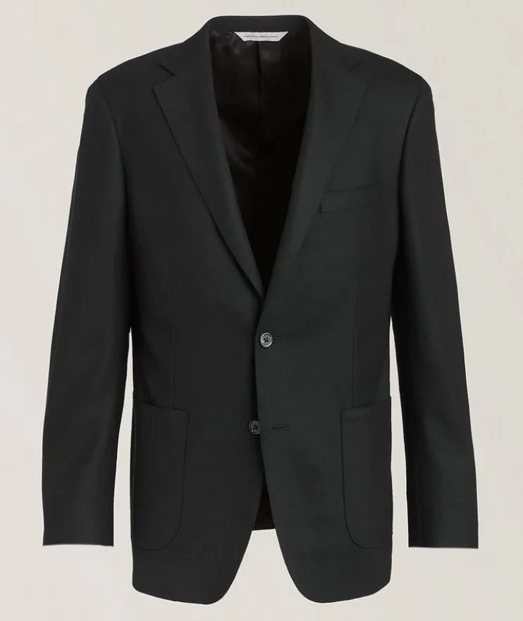 Hopsack Stretch-Wool Sport Jacket