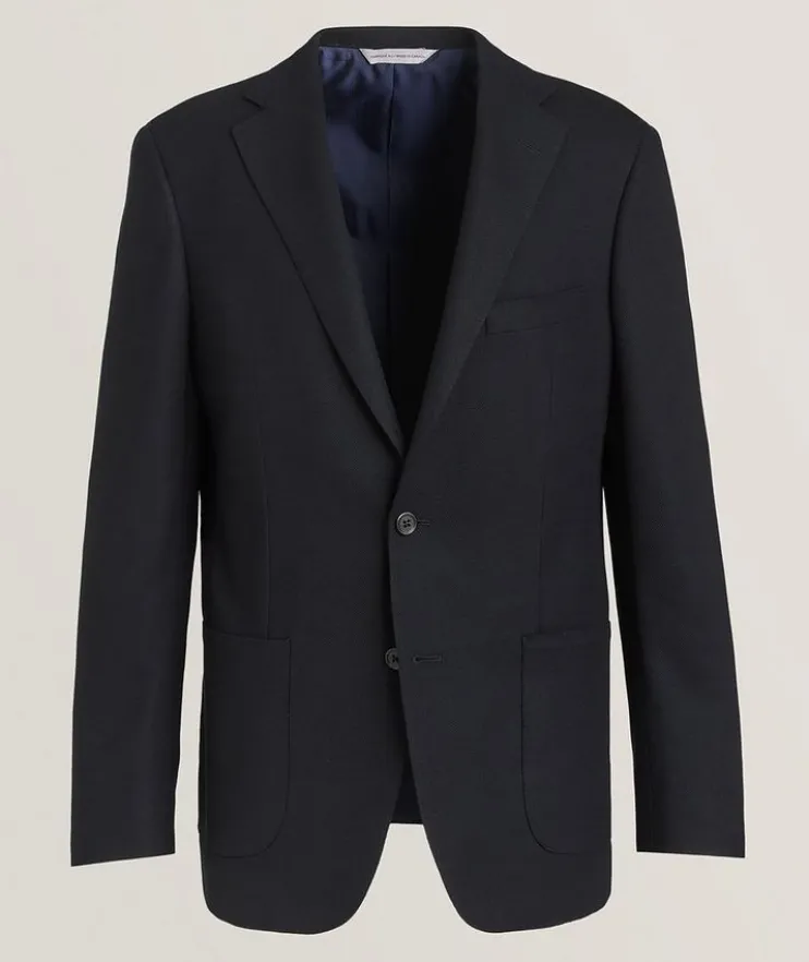 Hopsack Stretch-Wool Sport Jacket