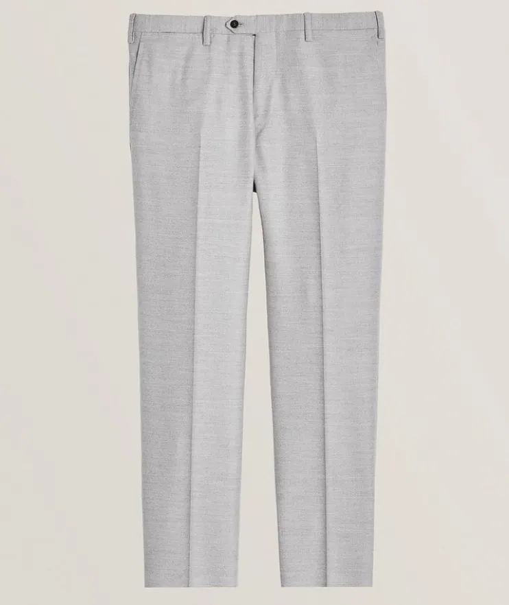 Hopsack Wool-Cashmere Dress Pants