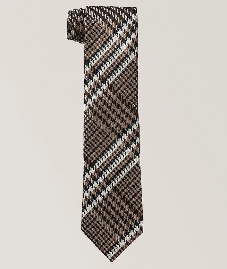 Houndstooth Silk Tie