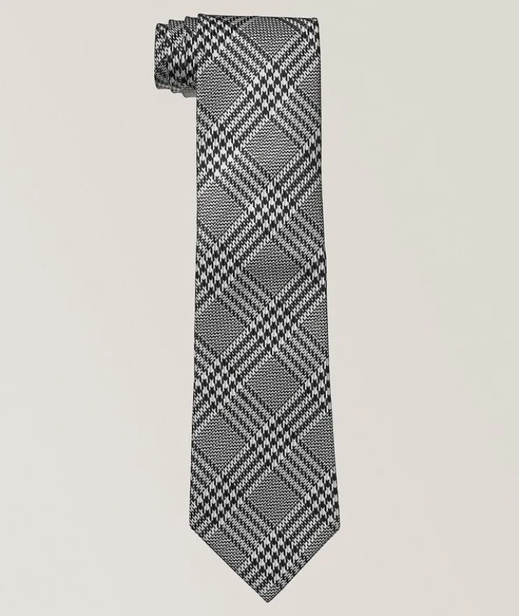 Houndstooth Silk Tie