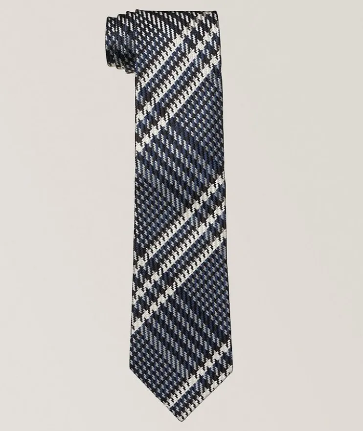 Houndstooth Silk Tie