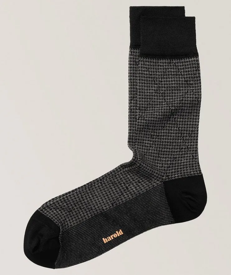 Houndstooth Windowpane Socks