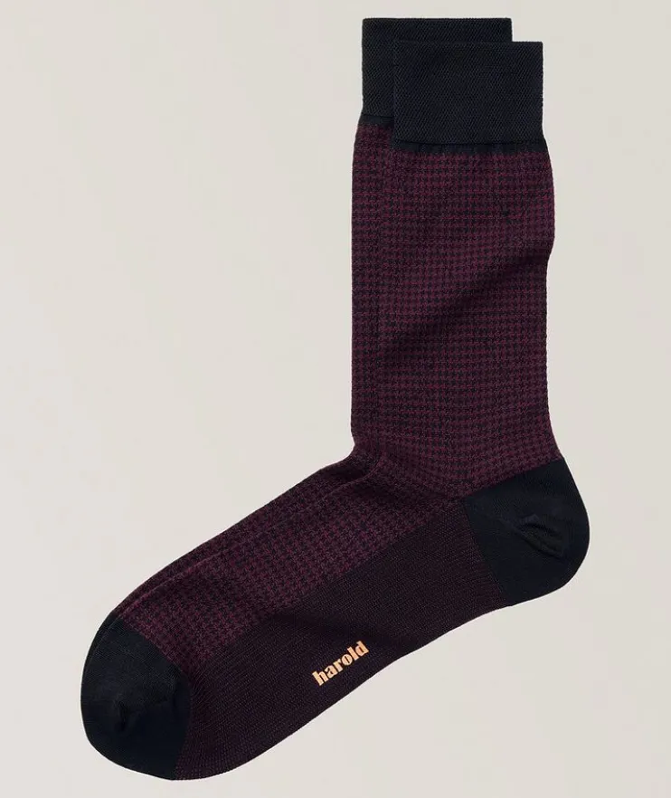Houndstooth Windowpane Socks