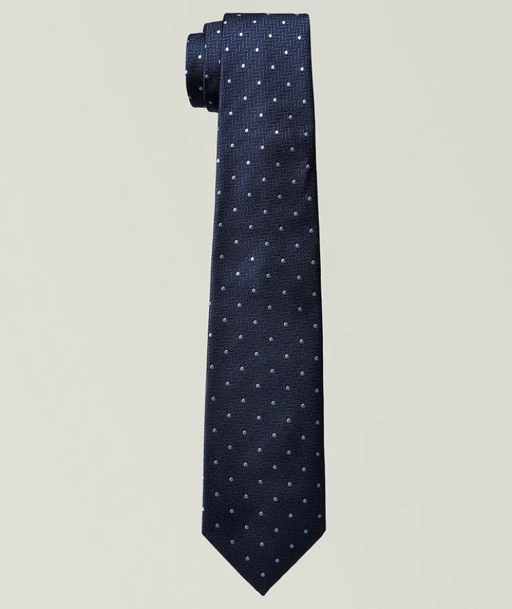 Houndstooth-Dot Silk Tie