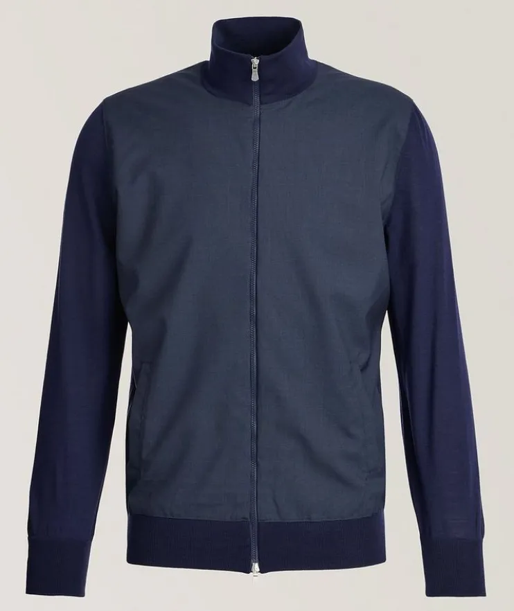 Hybrid Wool Zip-Up Cardigan