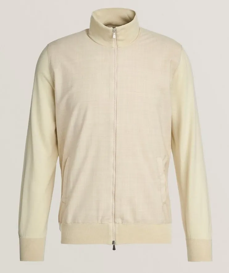 Hybrid Wool Zip-Up Cardigan