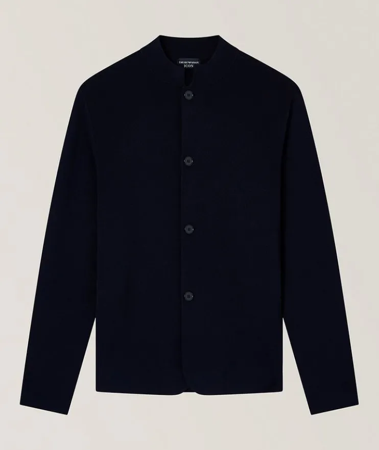 Icon Guru-Collar Knit Sport Jacket