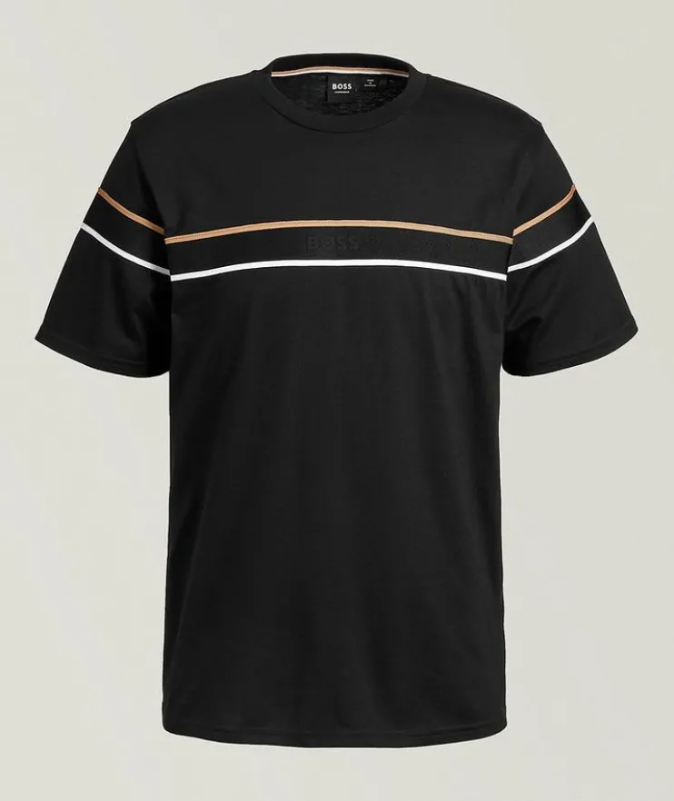 Iconic Striped Trim Cotton T-Shirt