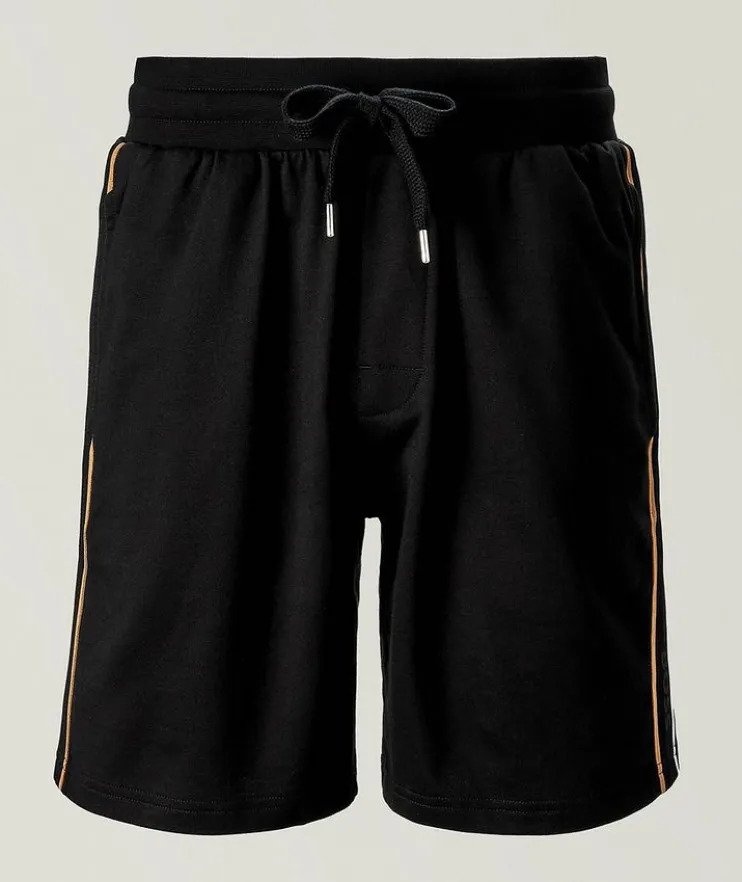 Iconic Striped Trim Cotton Shorts