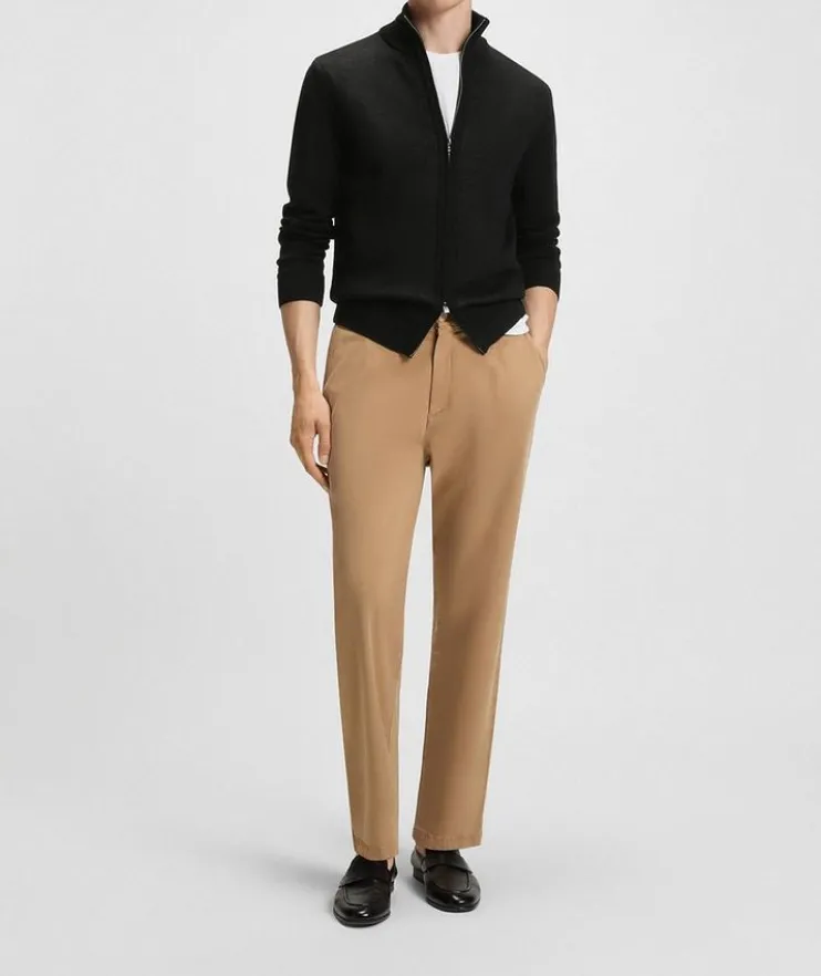 Illarione Zip-Up Wool Knit Cardigan