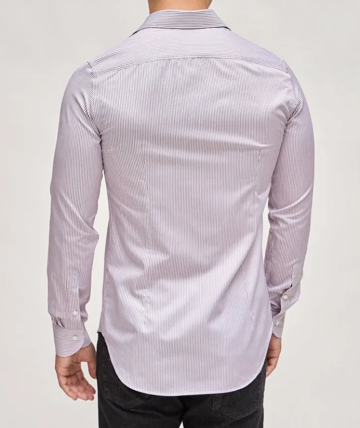 Impeccable Fit Pinstripe Cotton Dress Shirt