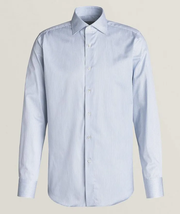 Impeccable Pinstripe Cotton Dress Shirt