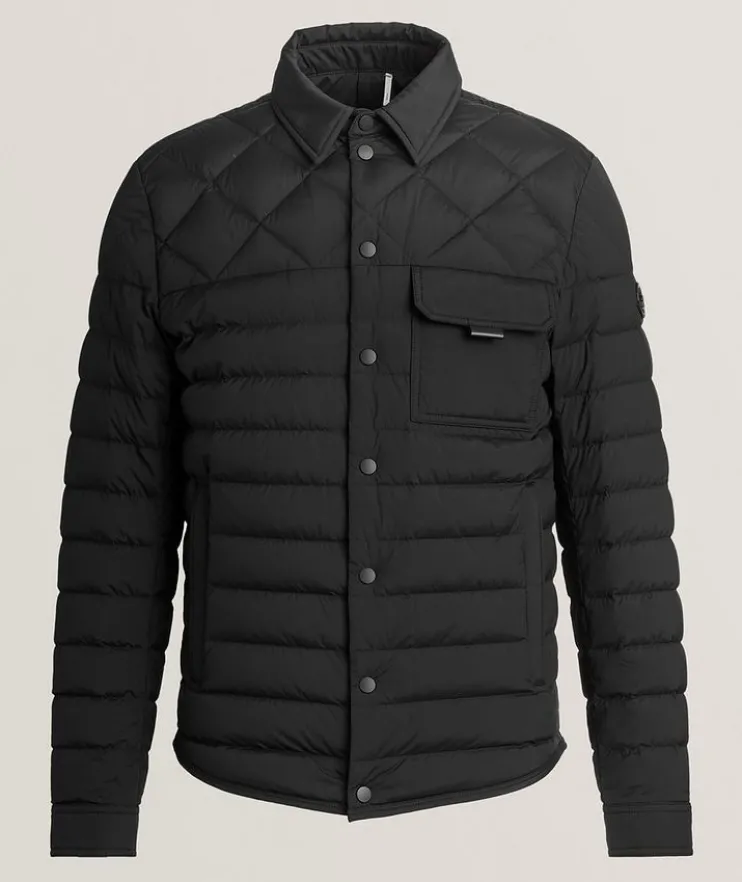 Iseran Quilted Down Shirt Jacket