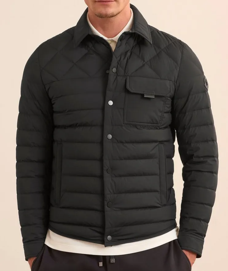 Iseran Quilted Down Shirt Jacket