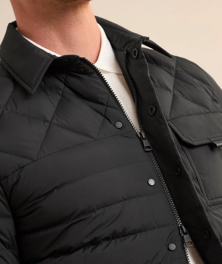 Iseran Quilted Down Shirt Jacket