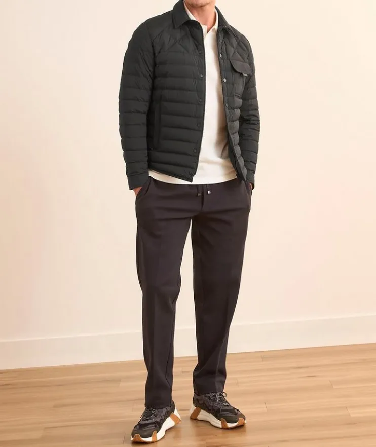 Iseran Quilted Down Shirt Jacket