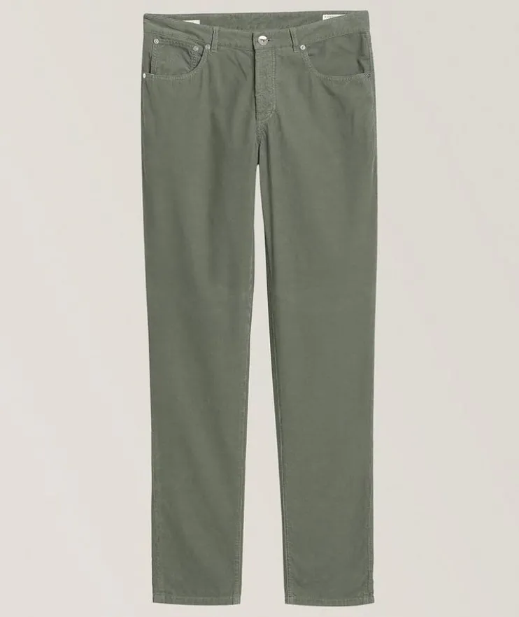 Italian-Fit Cotton Corduroy Pants
