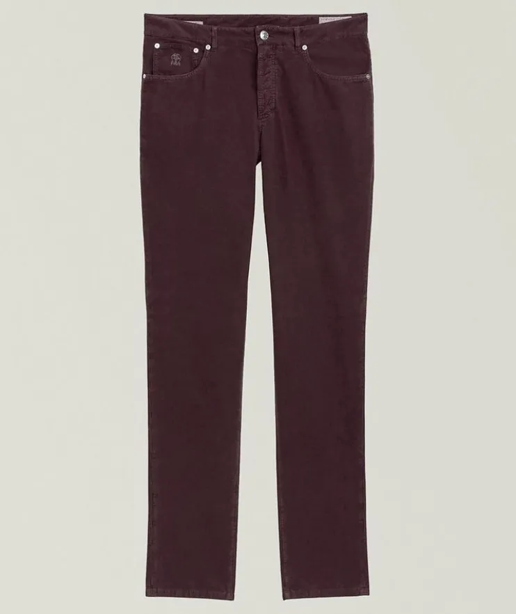 Italian-Fit Cotton Corduroy Pants