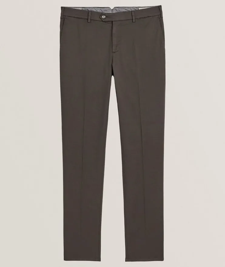 Italian-Fit Flat Front Pants