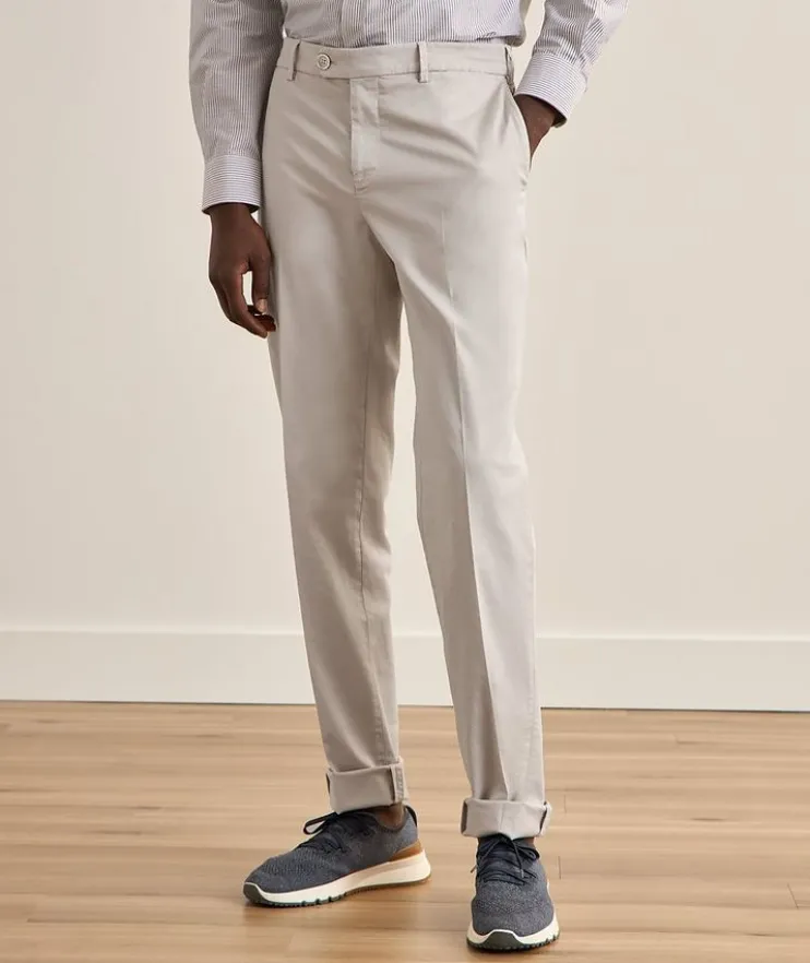 Italian-Fit Flat Front Pants