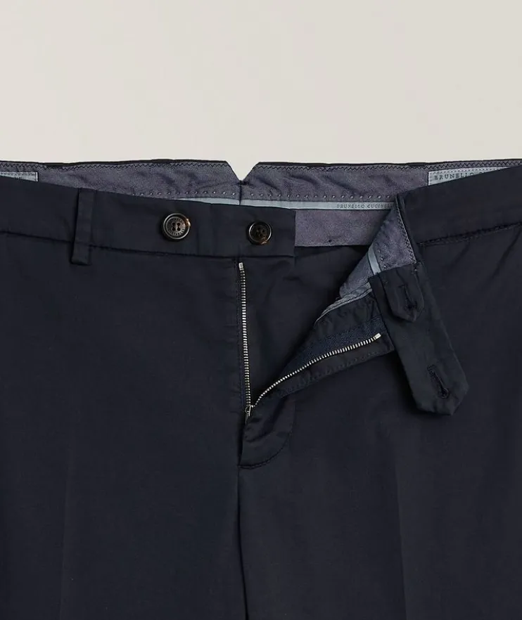 Italian-Fit Stretch-Cotton Chino Pants