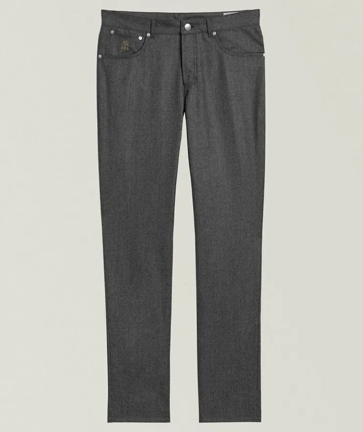 Italian-Fit Virgin Wool Pants