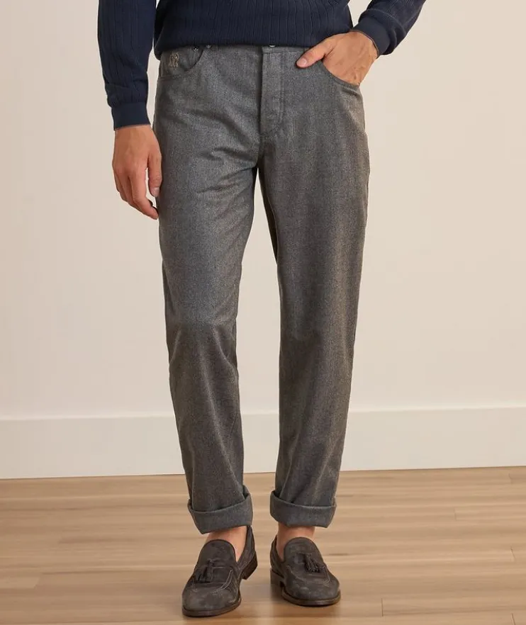 Italian-Fit Virgin Wool Pants