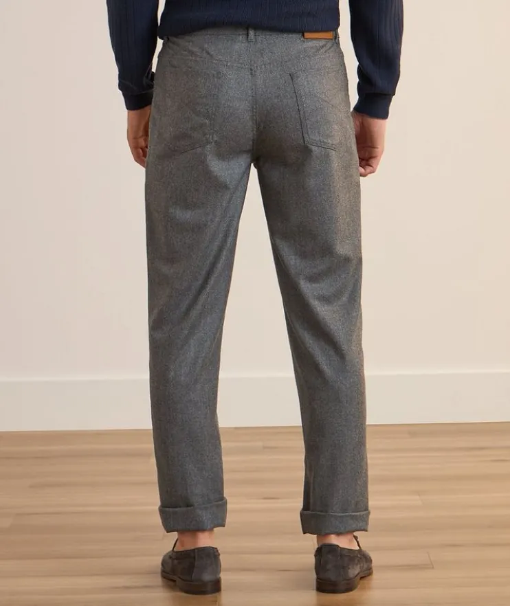 Italian-Fit Virgin Wool Pants