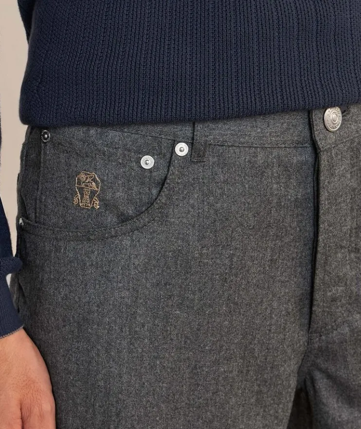 Italian-Fit Virgin Wool Pants