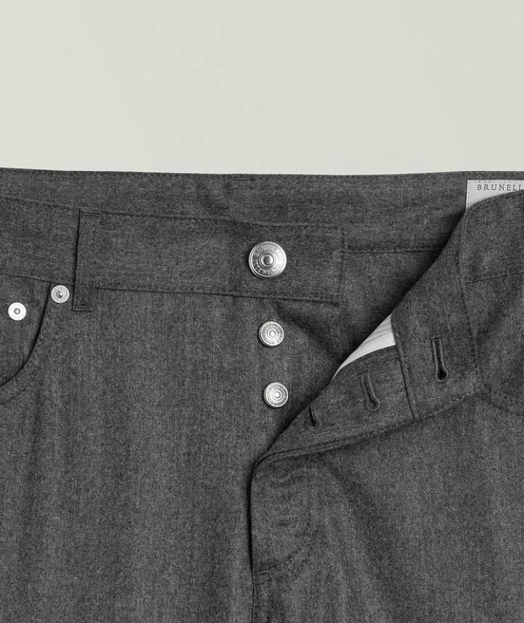 Italian-Fit Virgin Wool Pants
