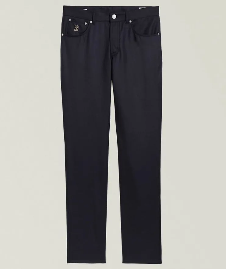 Italian-Fit Virgin Wool Pants