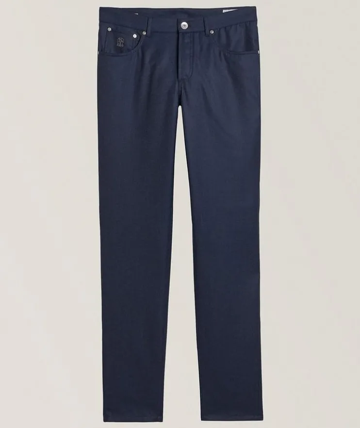 Italian-Fit Virgin Wool Pants