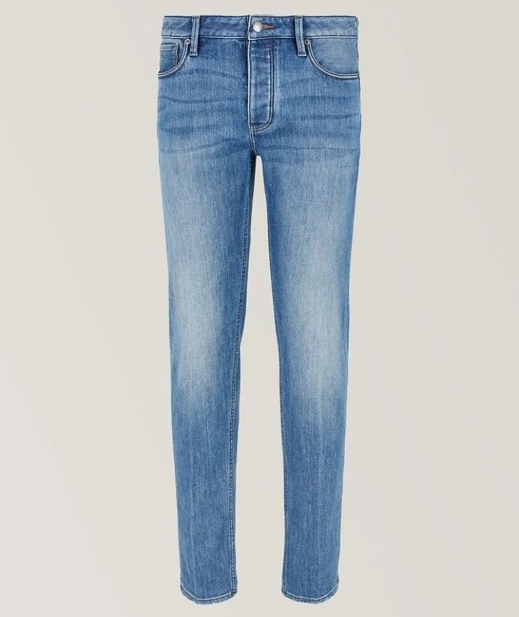 J75 Stone-Washed Denim Jeans