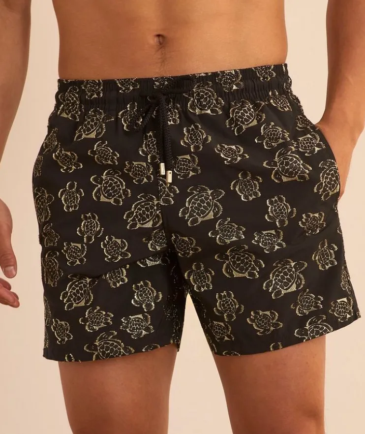 Jacquard Broché Turtles Swim Shorts