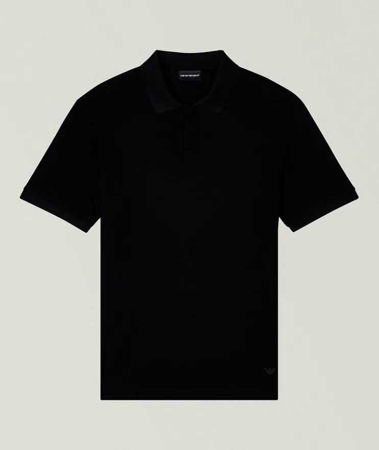 Jacquard Cotton Jersey Polo